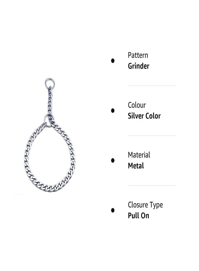 PET FUN 2.5mm Chrome Plated Stainless Steel Choke Chain - Dog Training Collar for Small & Medium Breeds | Durable, Smooth & Rust-Resistant (Width 2.5 MM - Length -19.INCH) - Image 3